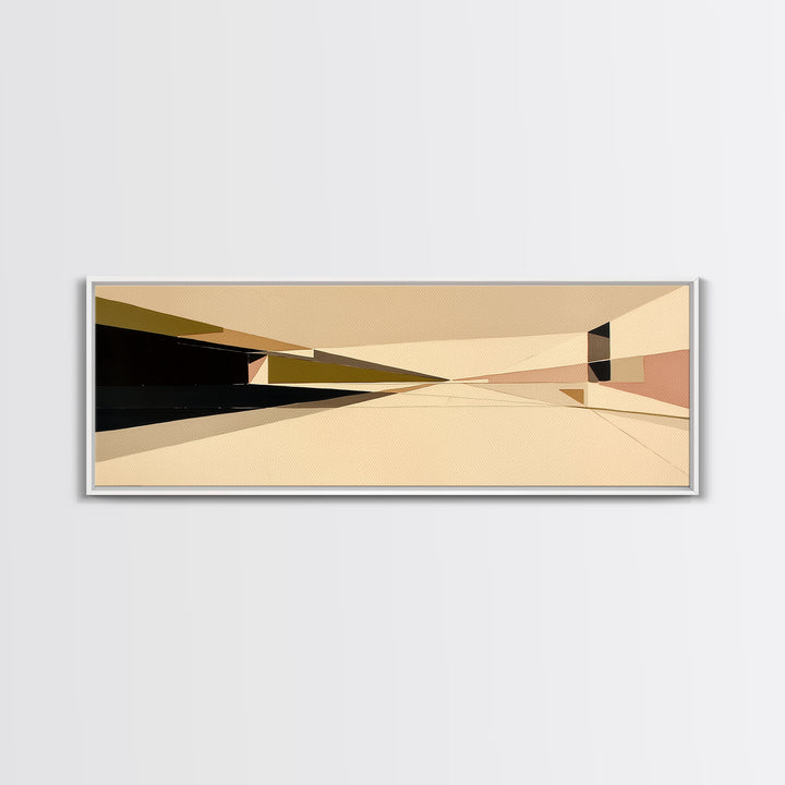 Modern Geometric Composition Framed Canvas Print, General Fine Art, Art Prints, Living Room Decor, Abstract Art, GEN-3x1-2