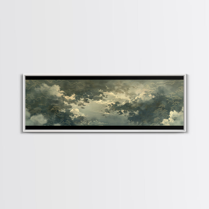 Quiet Abstract River Shape Canvas Print, General Fine Art, Neutral Decor, Living Room Decor, Fine Art, Home Decor, GEN-3x1-40