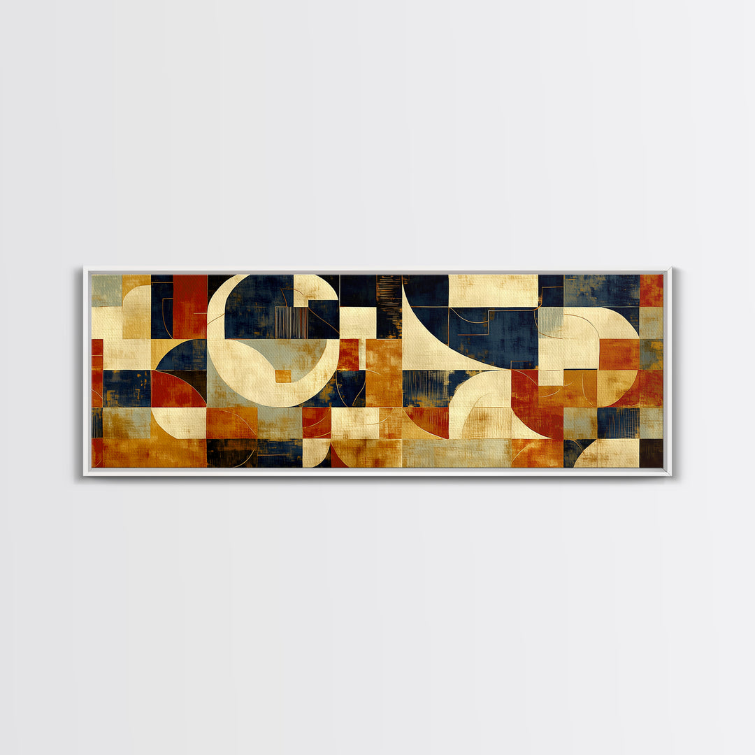 Earthy Plaster Texture Abstract Framed Canvas Print, General Fine Art, Canvas, Living Room Decor, Abstract Art, GEN-3x1-79