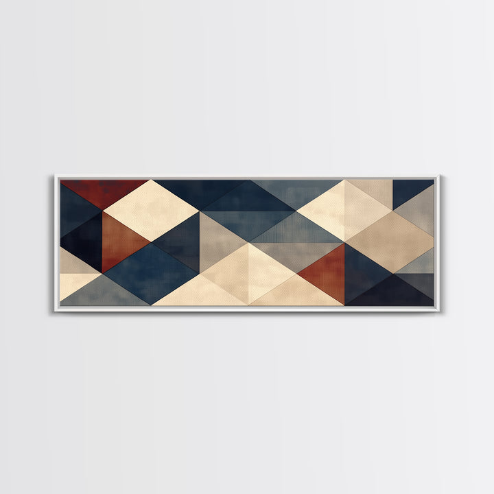 Modern Geometric Composition Canvas Print, General Fine Art, Abstract Art, Living Room Decor, Fine Art, Textured Painting, GEN-3x1-98