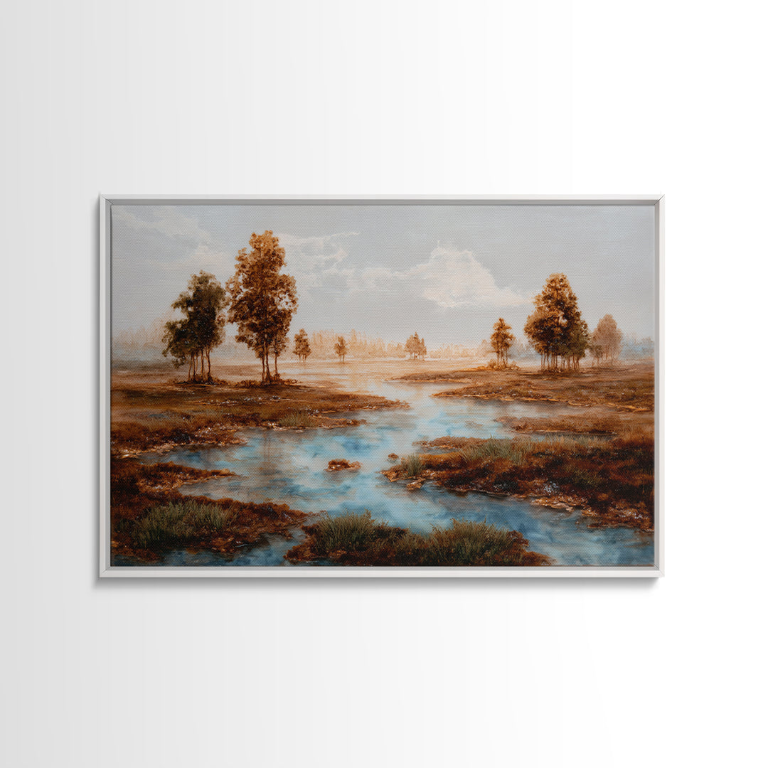 Elegant Ink Wash Landscape Canvas Print, General Fine Art, Gallery Decor, Living Room Decor, Fine Art, Wall Art, GEN-3x2-48