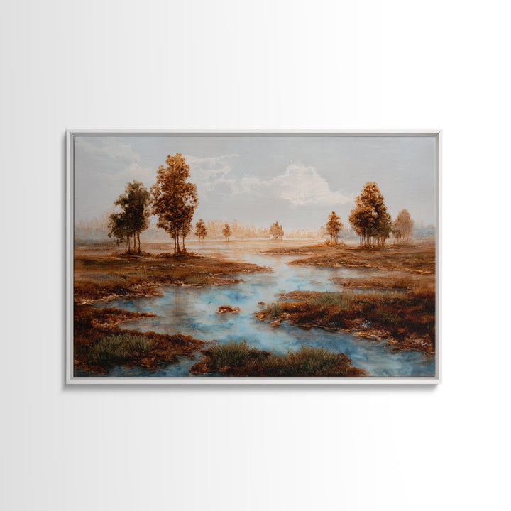 Elegant Ink Wash Landscape Canvas Print, General Fine Art, Gallery Decor, Living Room Decor, Fine Art, Wall Art, GEN-3x2-48