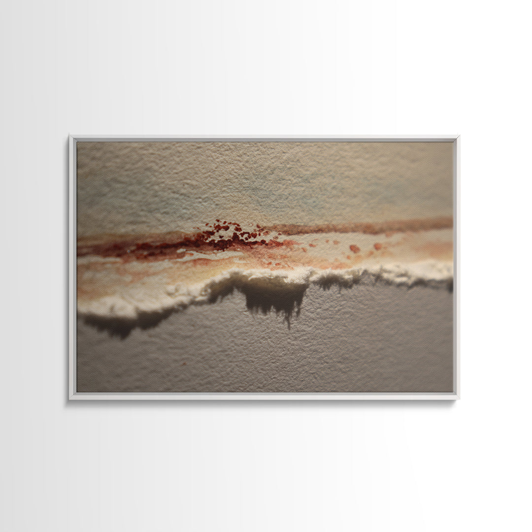 Minimal Black Line Figure on Textured Paper Framed Canvas Print, General Fine Art, Canvas, Living Room Decor, Oil Painting, GEN-3x2-55