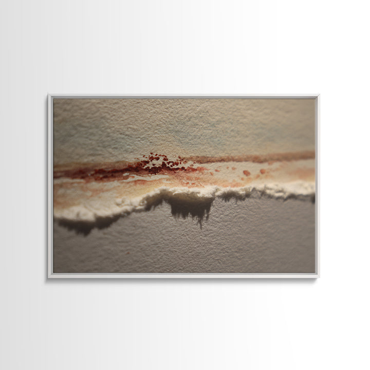 Minimal Black Line Figure on Textured Paper Framed Canvas Print, General Fine Art, Canvas, Living Room Decor, Oil Painting, GEN-3x2-55