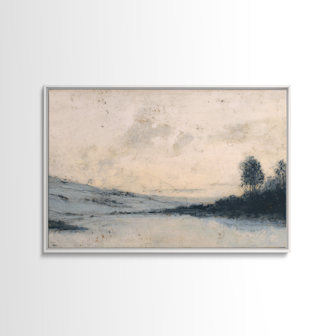 Minimal Black Line Figure on Textured Paper Framed Canvas Print, General Fine Art, Luxury Decor, Living Room Decor, Fine Art, GEN-3x2-79