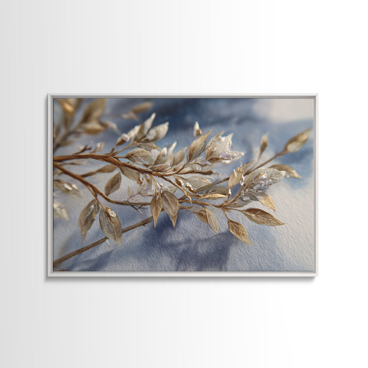 Soft Watercolor Branch Study Framed Canvas Print, General Fine Art, Poster, Living Room Decor, Fine Art, Wall Art Prints, GEN-3x2-87