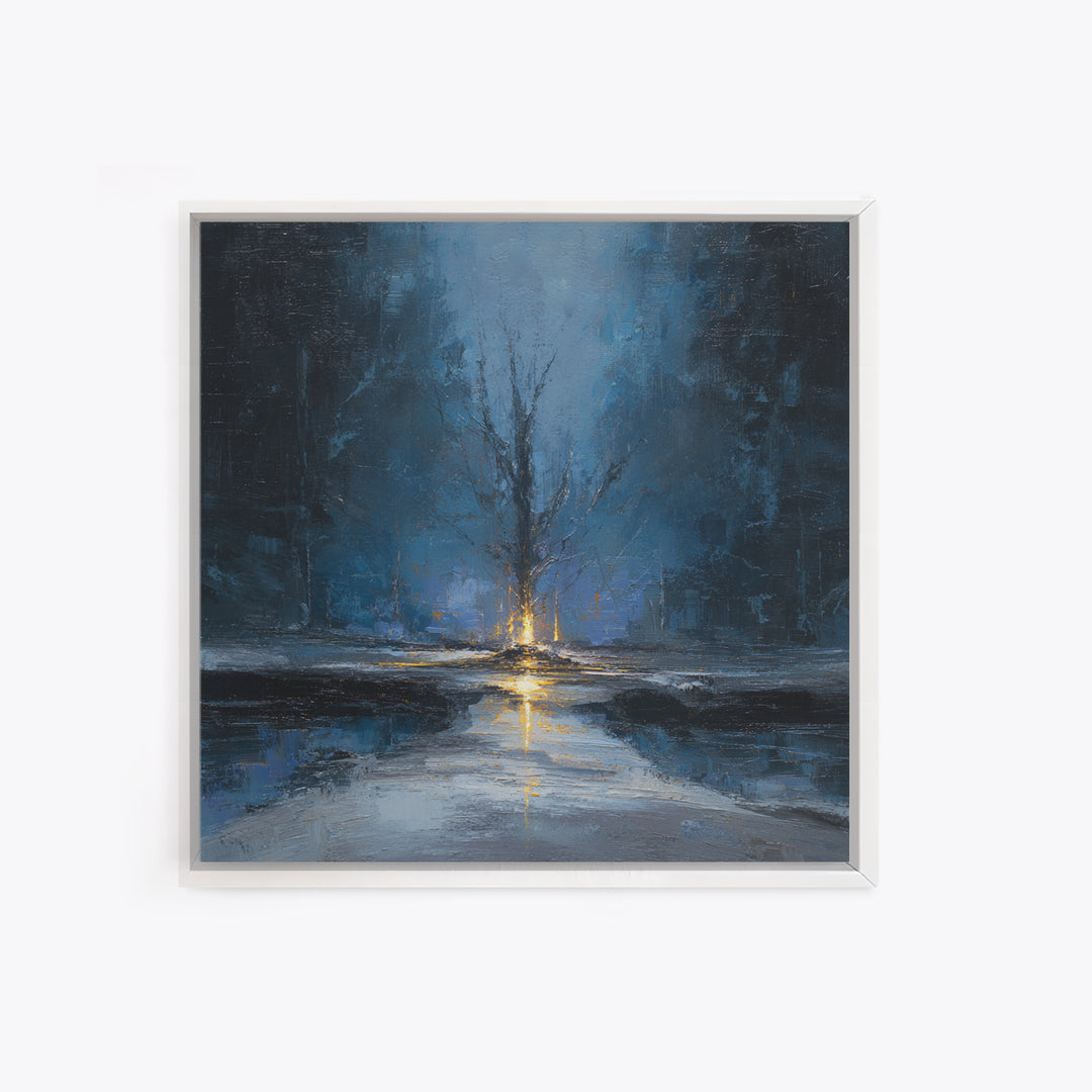 Haunted Forest Path Framed Canvas Print, Gothic Art, Moody Wall Art, Living Room Decor, Fine Art, Gothic, Wall Decor, GOT-1x1-43