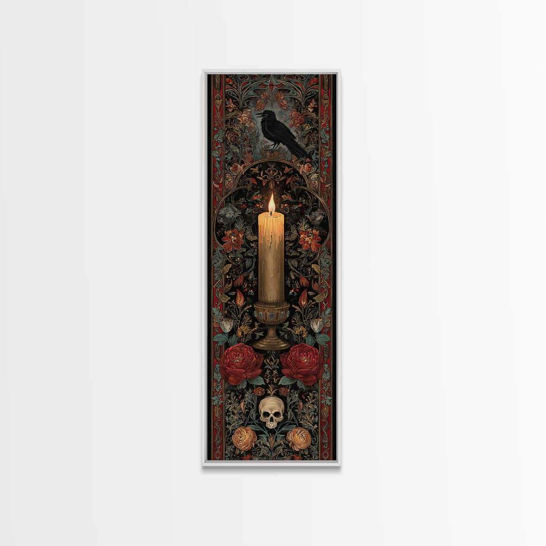 Medieval Illuminated Border Canvas Print, Gothic Art, Room Decor, Living Room Decor, Fine Art, Gothic, Printable Wall Art, GOT-1x3-28