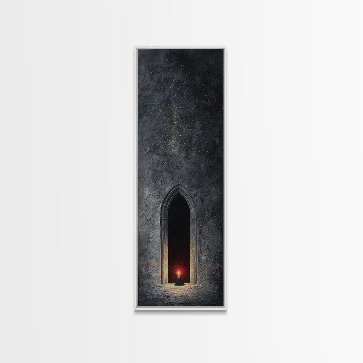 Gothic Archway Filled Framed Canvas Print, Gothic Art, Original Painting, Living Room Decor, Fine Art, Gothic, Canvas Painting, GOT-1x3-47