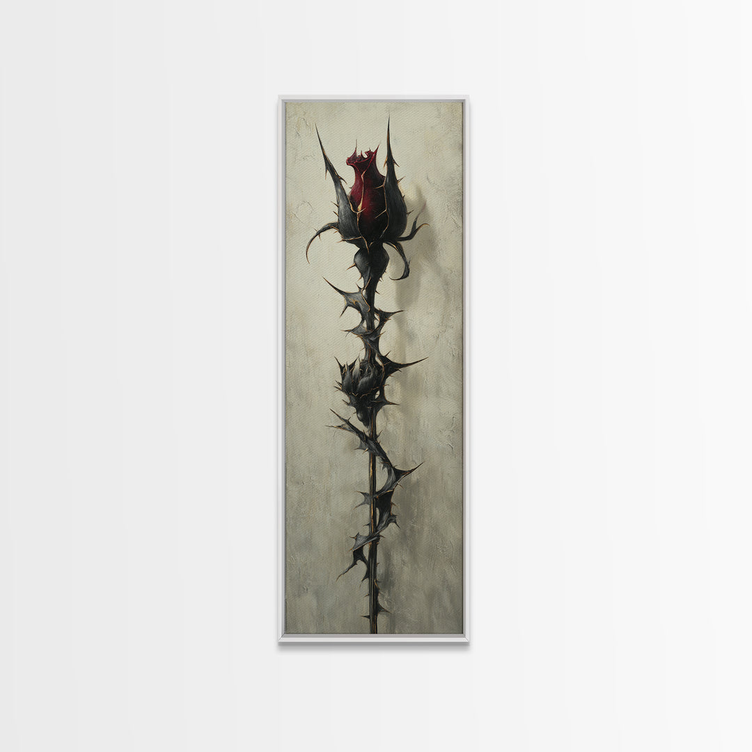 Black Rose Bouquet Canvas Print, Gothic Art, Gothic Wall Art, Living Room Decor, Oil Painting, Gothic, Gallery Decor, GOT-1x3-63
