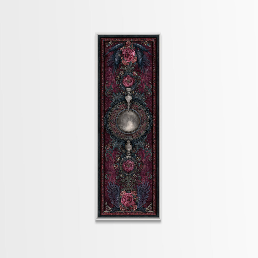 Medieval Illuminated Border Framed Canvas Print, Gothic Art, Canvas Tote Bag, Living Room Decor, Oil Painting, Gothic, GOT-1x3-76
