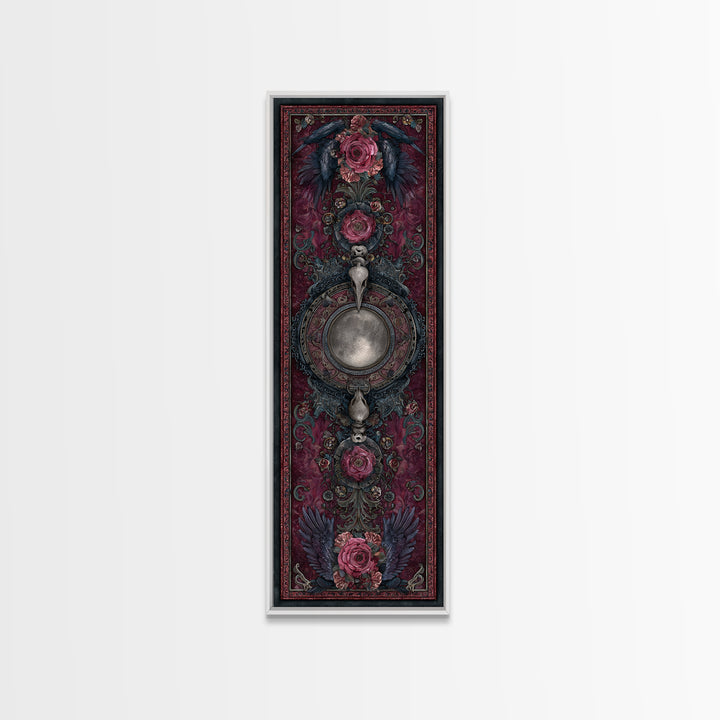 Medieval Illuminated Border Framed Canvas Print, Gothic Art, Canvas Tote Bag, Living Room Decor, Oil Painting, Gothic, GOT-1x3-76