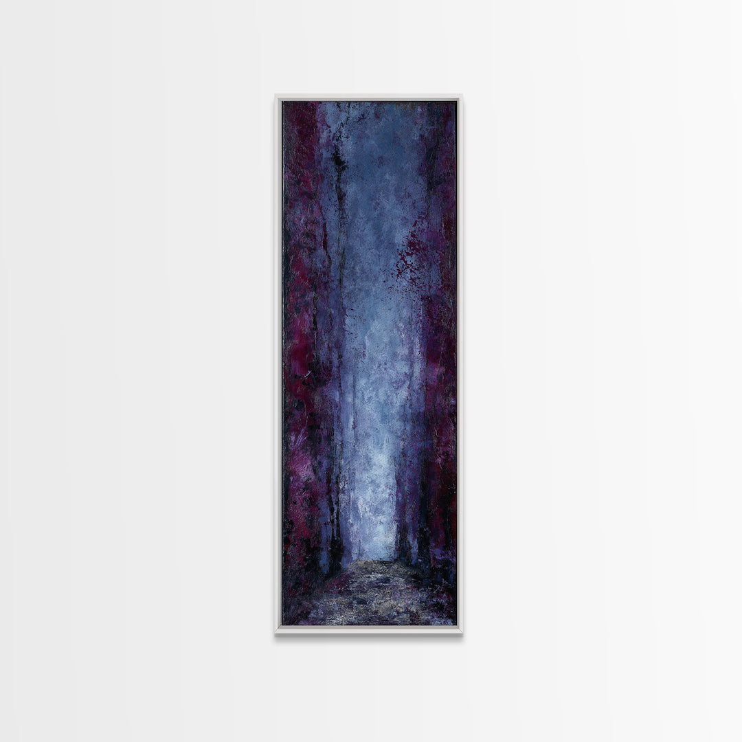 Haunted Forest Path Framed Canvas Print, Gothic Art, Dark Academia Decor, Living Room Decor, Oil Painting, Gothic, GOT-1x3-79