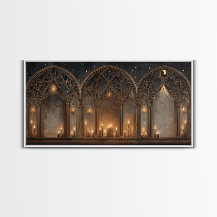 Ornate Cross and Roses Dramatic Still Life Canvas Print, Gothic Art, Gothic, Living Room Decor, Gothic, Moody Wall Art, GOT-2x1-64