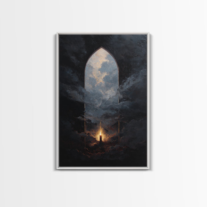 Gothic Archway Filled Framed Canvas Print, Gothic Art, Wall Decor, Living Room Decor, Fine Art, Gothic, Wall Art, Home Decor, GOT-2x3-19