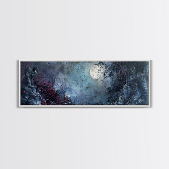 Gothic Mermaid by Dark Rocks Canvas Print, Gothic Art, Canvas Painting, Living Room Decor, Oil Painting, Gothic, Fine Art Print, GOT-3x1-85