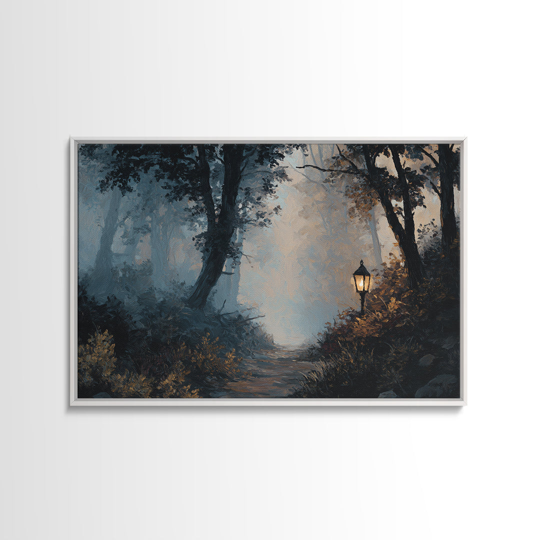 Haunted Forest Path Framed Canvas Print, Gothic Art, Room Decor, Living Room Decor, Fine Art, Gothic, Printable Wall Art, GOT-3x2-47