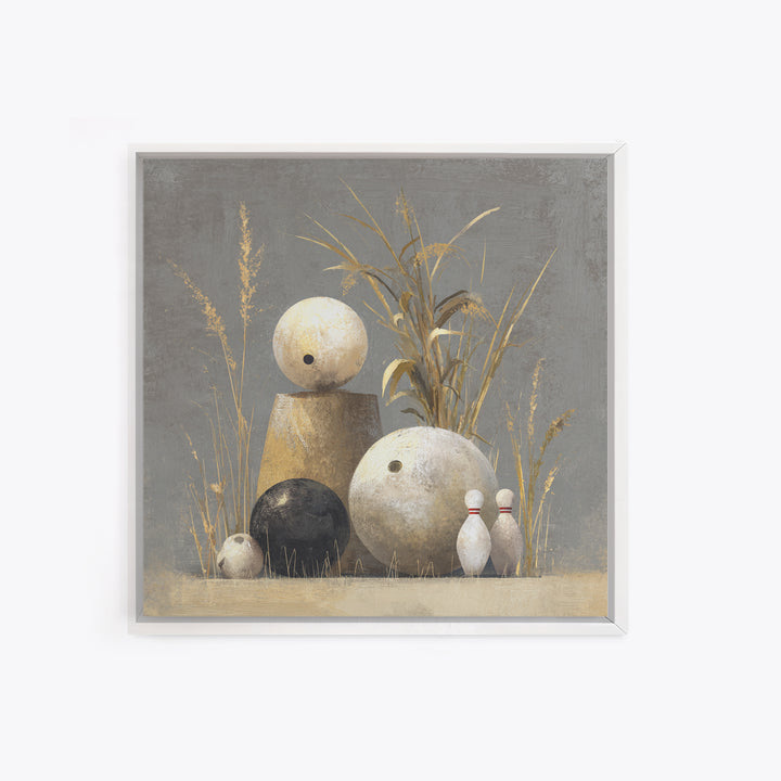 Bowling Ball and Pins Canvas Print, Game Room Art, Pop Art, Game Room Decor, Fine Art, Play, Fine Art Print, Statement Artwork, GRA-1x1-14