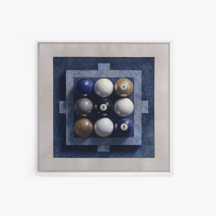 Billiards Eight Ball Framed Canvas Print, Game Room Art, Masculine Wall Art, Game Room Decor, Fine Art, Play, Gallery Decor, GRA-1x1-2