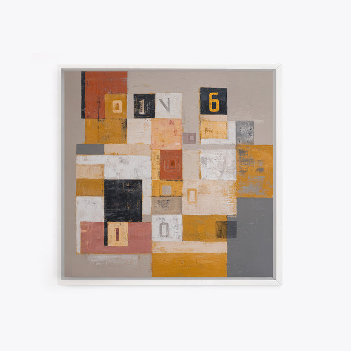 Scoreboard Numbers as Abstract Design Framed Canvas Print, Game Room Art, Unique Home Decor, Game Room Decor, Fine Art, Play, GRA-1x1-24