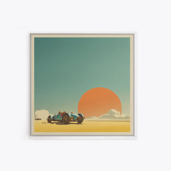 Retro Racing Car Game Poster Without Text Canvas Print, Game Room Art, Playroom Art, Game Room Decor, Fine Art, Play, GRA-1x1-60