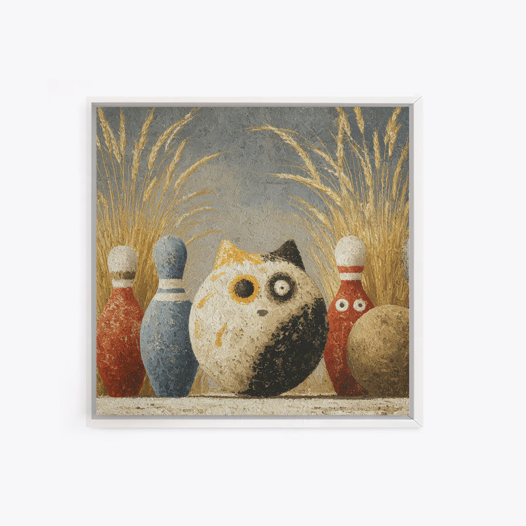 Bowling Ball and Pins Canvas Print, Game Room Art, Modern Decor, Game Room Decor, Fine Art, Play, Home Decor, Wall Decor, GRA-1x1-86