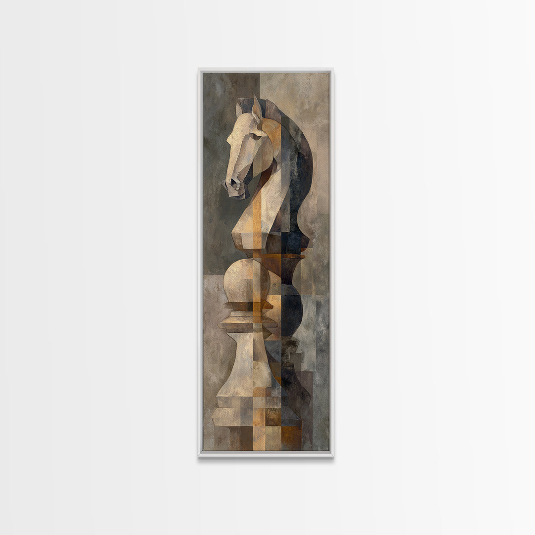 Tabletop Dice Rolling Through Dramatic Light Framed Canvas Print, Game Room Art, Modern Decor, Game Room Decor, Fine Art, Play, GRA-1x3-29