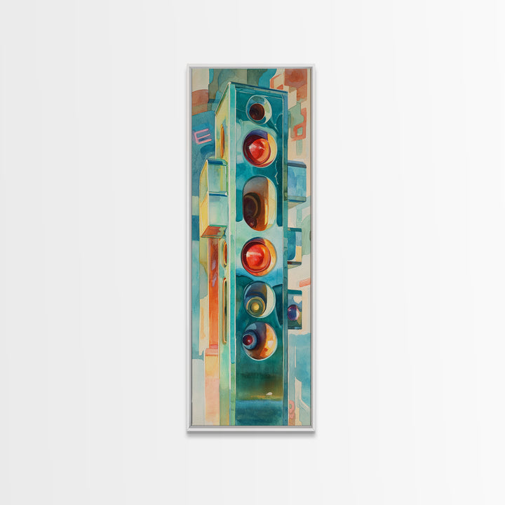 Pool Cue and Chalk on Green Felt Framed Canvas Print, Game Room Art, Kids Room Wall Art, Game Room Decor, Fine Art, Play, GRA-1x3-46