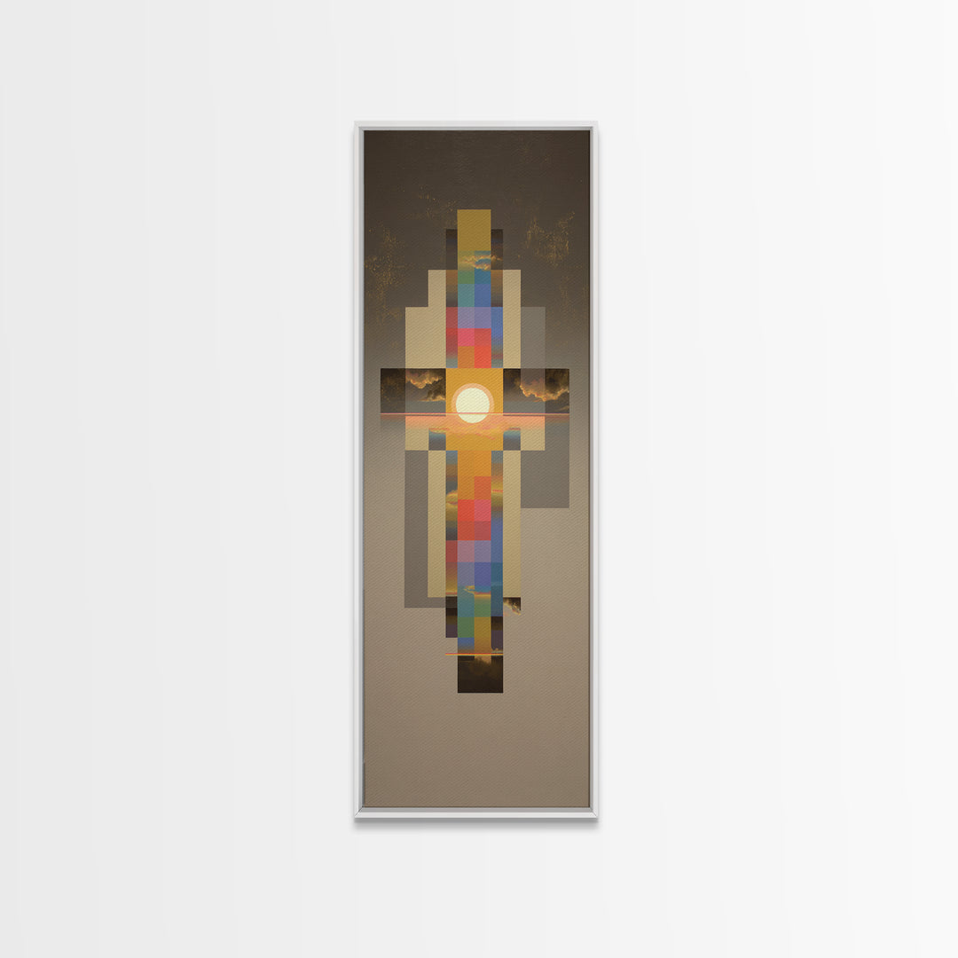 Arcade Spaceship Pixel Art Scene Framed Canvas Print, Game Room Art, Black Woman Art, Game Room Decor, Fine Art, Play, GRA-1x3-79