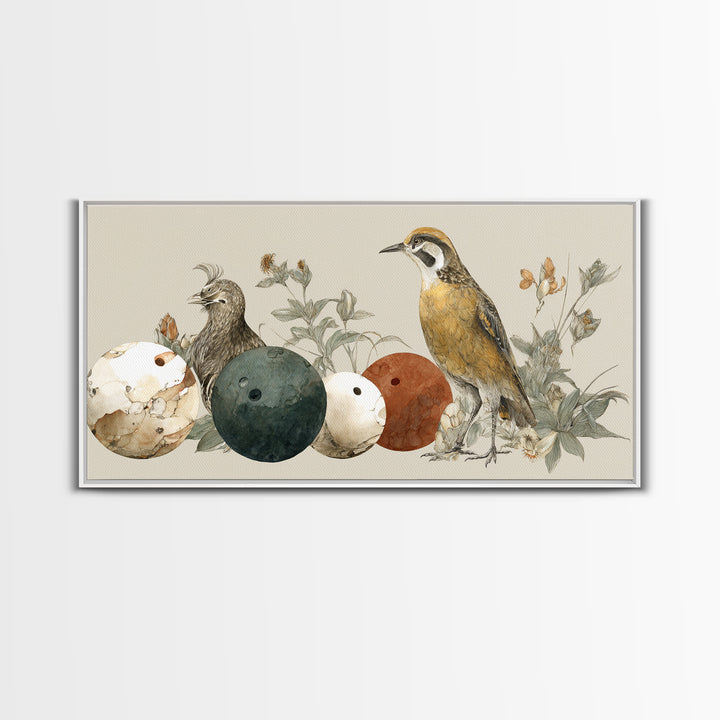 Bowling Ball and Pins Framed Canvas Print, Game Room Art, Art Print, Game Room Decor, Fine Art, Play, Canvas Art, Black Art, GRA-2x1-10