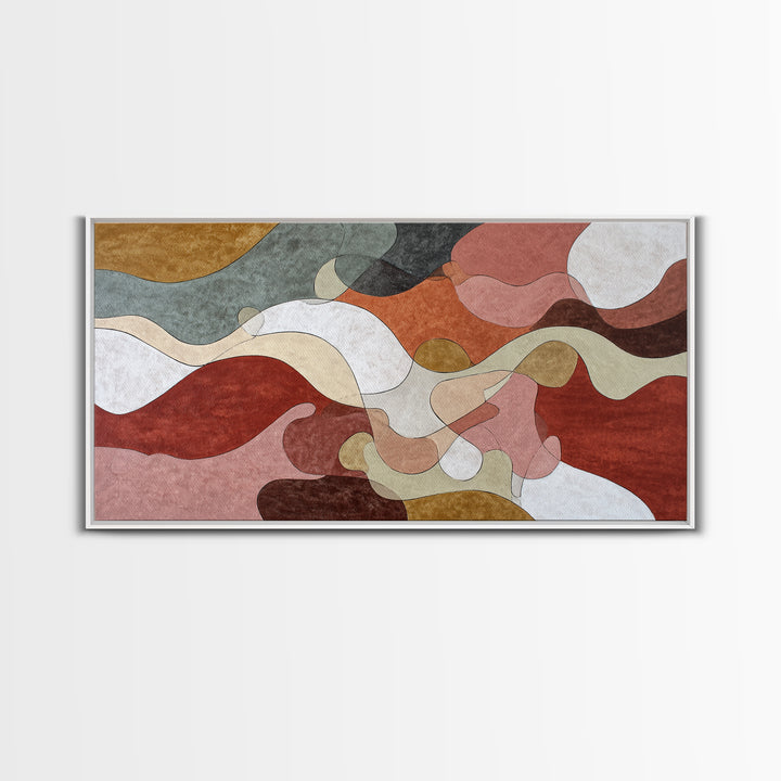 Controller Cable Forming a Playful Line Drawing Framed Canvas Print, Game Room Art, Canvas Art, Game Room Decor, Abstract Art, GRA-2x1-91