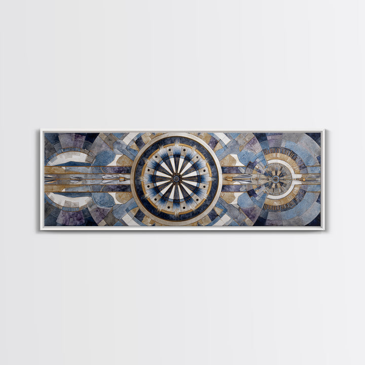 Dartboard Bullseye with Dynamic Motion Canvas Print, Game Room Art, Original Artwork, Game Room Decor, Fine Art, Play, GRA-3x1-24