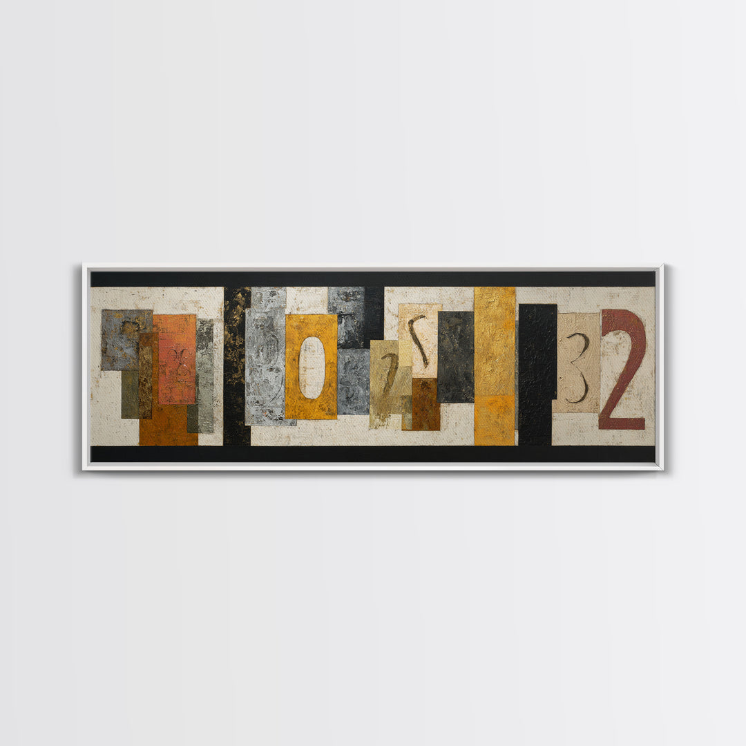 Scoreboard Numbers as Abstract Design Canvas Print, Game Room Art, Gallery Decor, Game Room Decor, Fine Art, Play, GRA-3x1-40