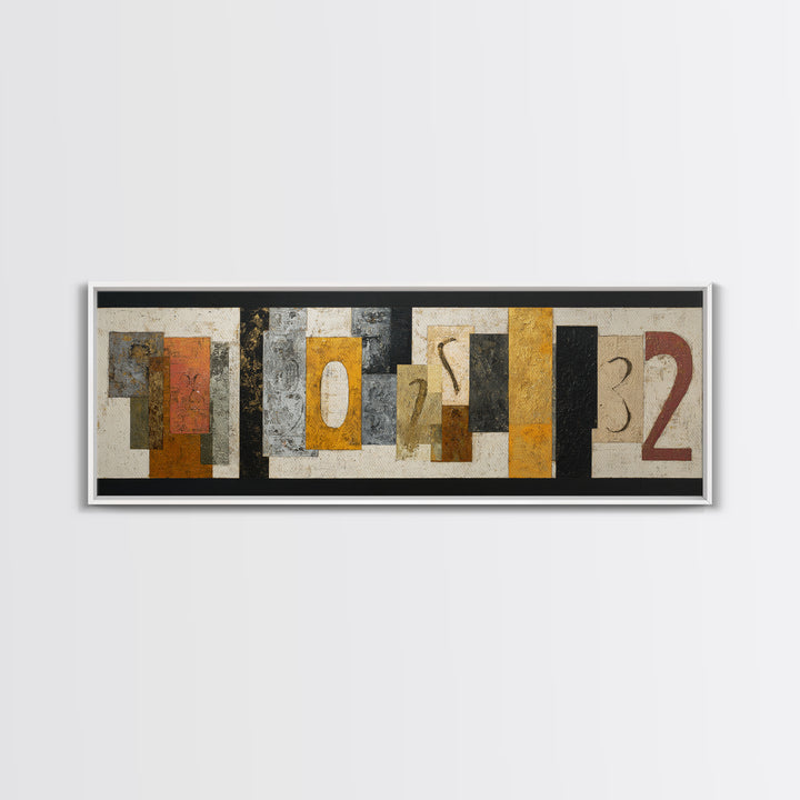 Scoreboard Numbers as Abstract Design Canvas Print, Game Room Art, Gallery Decor, Game Room Decor, Fine Art, Play, GRA-3x1-40