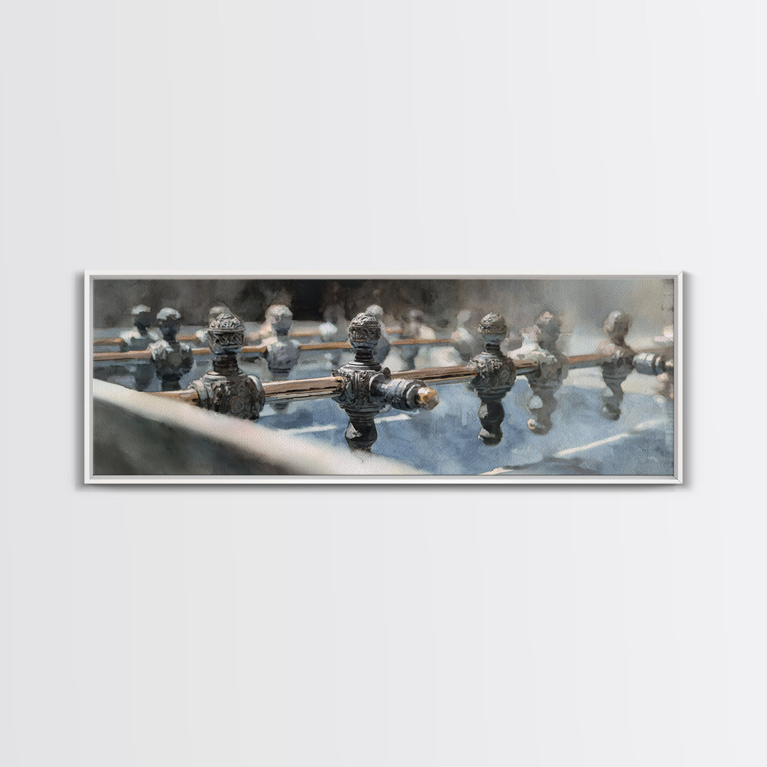 Foosball Player Figures Canvas Print, Game Room Art, Living Room Art, Game Room Decor, Fine Art, Play, Neutral Decor, GRA-3x1-49