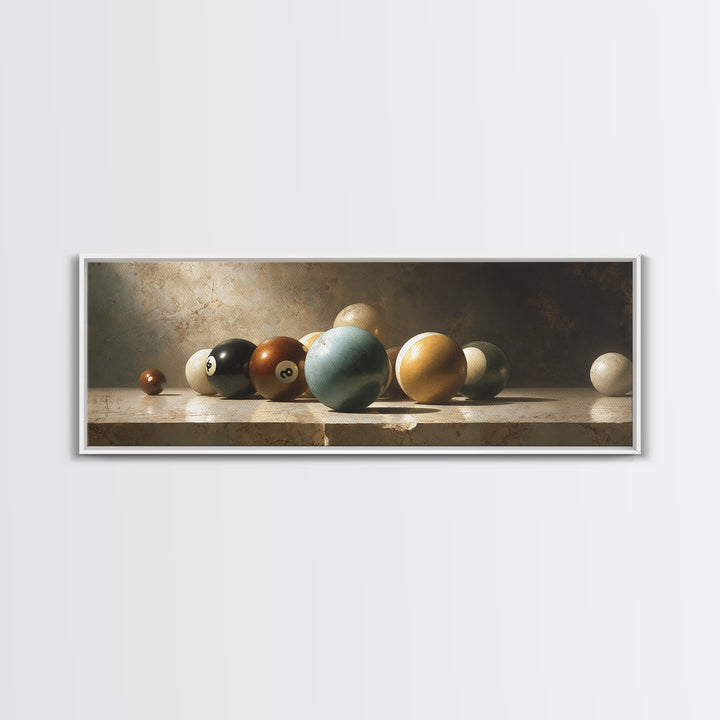 Billiards Eight Ball Canvas Print, Game Room Art, Gamer Gifts, Game Room Decor, Play, Original Artwork, Kids Room Wall Art, GRA-3x1-66
