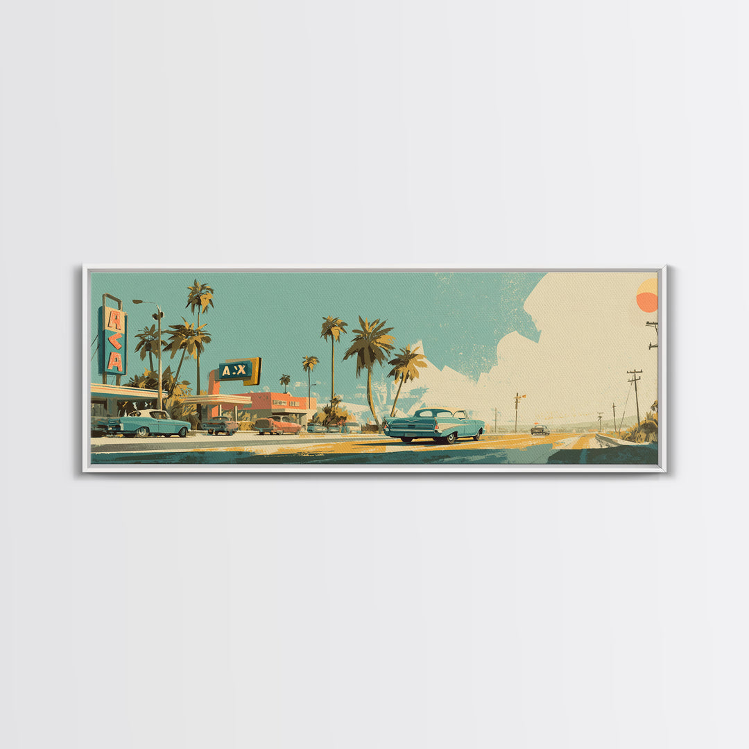 Retro Racing Car Game Poster Without Text Canvas Print, Game Room Art, Home Decor, Game Room Decor, Play, Wall Art Set, GRA-3x1-76