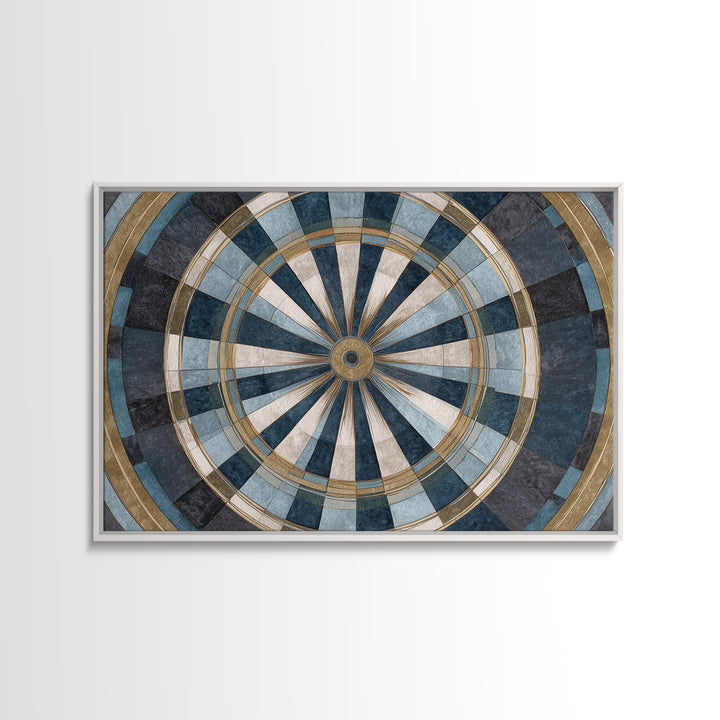 Dartboard Bullseye with Dynamic Motion Canvas Print, Game Room Art, Bedroom Wall Art, Game Room Decor, Fine Art, Play, GRA-3x2-12