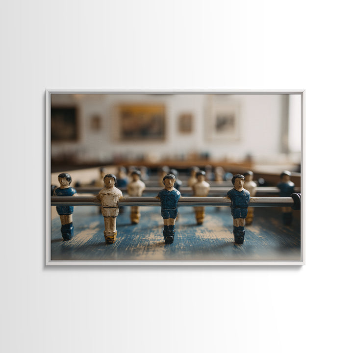 Foosball Player Figures Framed Canvas Print, Game Room Art, African American Art, Game Room Decor, Play, Kids Room Wall Art, GRA-3x2-13