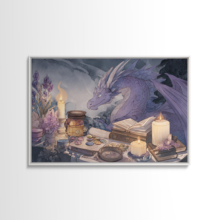 Fantasy Board Game Dragon Token Scene Framed Canvas Print, Game Room Art, New Home Gift, Game Room Decor, Fine Art, Play, GRA-3x2-15
