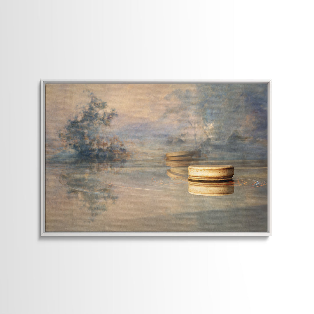 Air Hockey Puck Canvas Print, Game Room Art, New Home Gift, Game Room Decor, Oil Painting, Play, Pop Art, Playroom Wall Decor, GRA-3x2-22