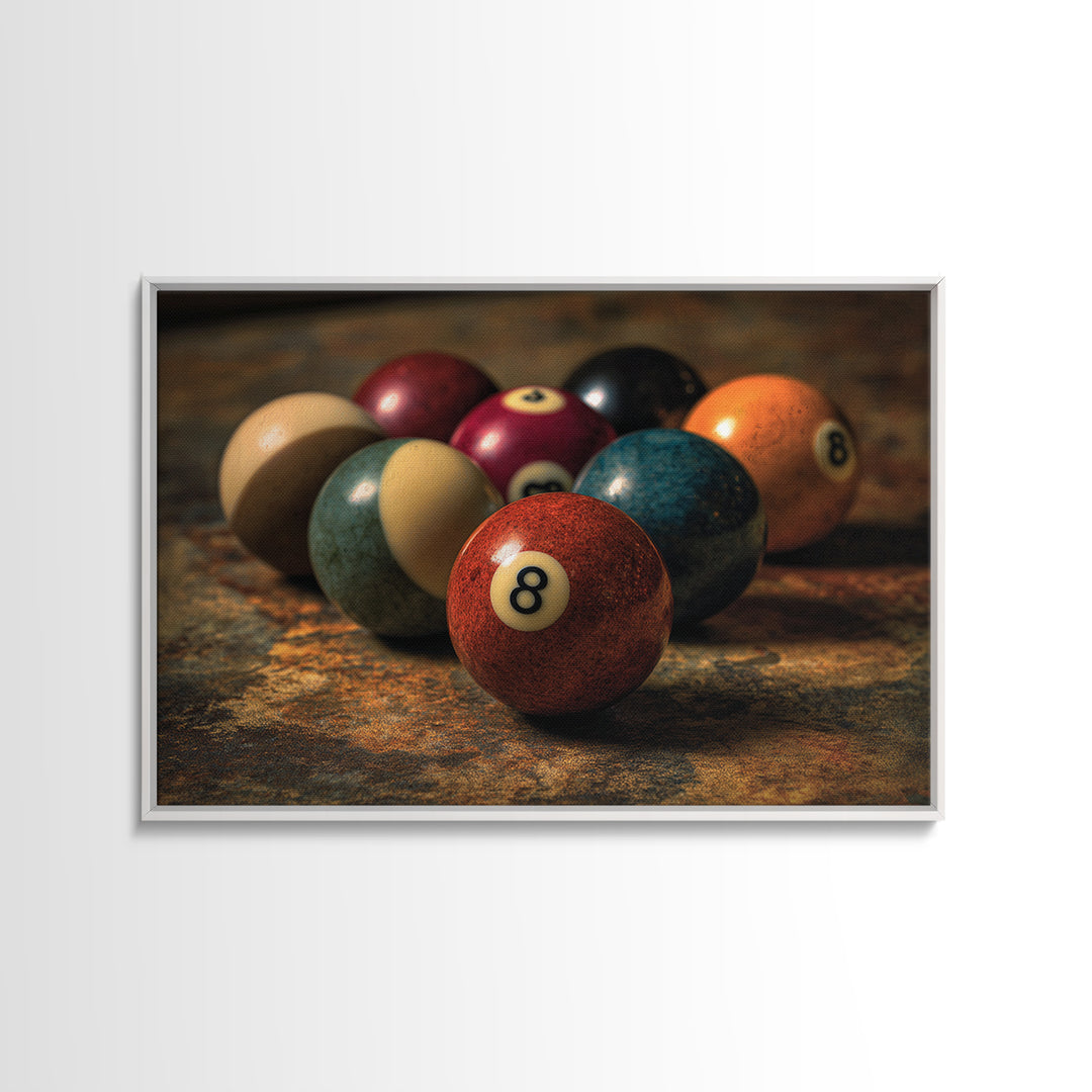 Billiards Eight Ball Canvas Print, Game Room Art, Black Woman Art, Game Room Decor, Play, Retro Art, Whimsical Wall Art, GRA-3x2-30