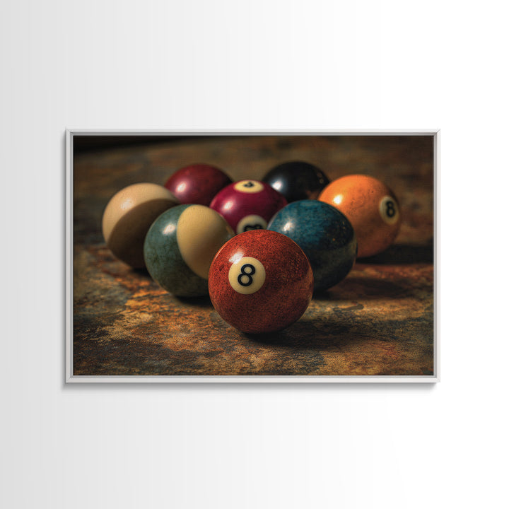 Billiards Eight Ball Canvas Print, Game Room Art, Black Woman Art, Game Room Decor, Play, Retro Art, Whimsical Wall Art, GRA-3x2-30
