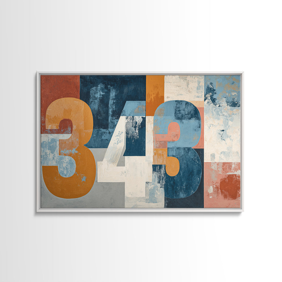 Scoreboard Numbers as Abstract Design Canvas Print, Game Room Art, Original Art, Game Room Decor, Play, Trendy Wall Art, GRA-3x2-4