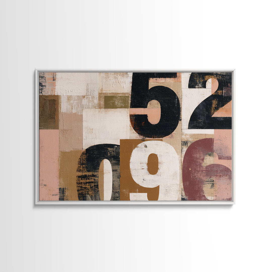 Scoreboard Numbers as Abstract Design Canvas Print, Game Room Art, Black Woman Art, Game Room Decor, Fine Art, Play, Retro Art, GRA-3x2-52