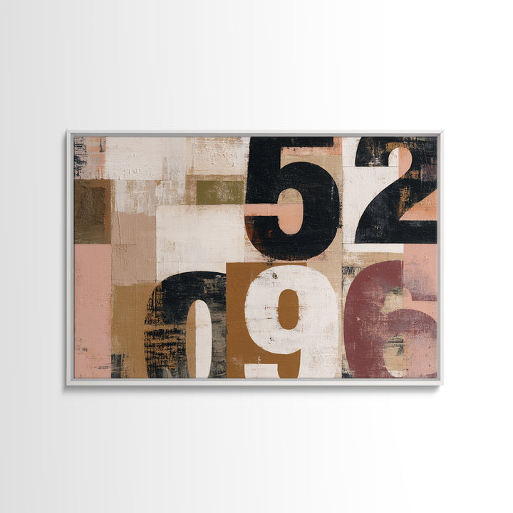 Scoreboard Numbers as Abstract Design Canvas Print, Game Room Art, Black Woman Art, Game Room Decor, Fine Art, Play, Retro Art, GRA-3x2-52