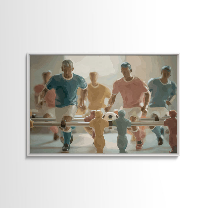 Foosball Player Figures Canvas Print, Game Room Art, Pop Art, Game Room Decor, Oil Painting, Play, Fine Art Print, GRA-3x2-61