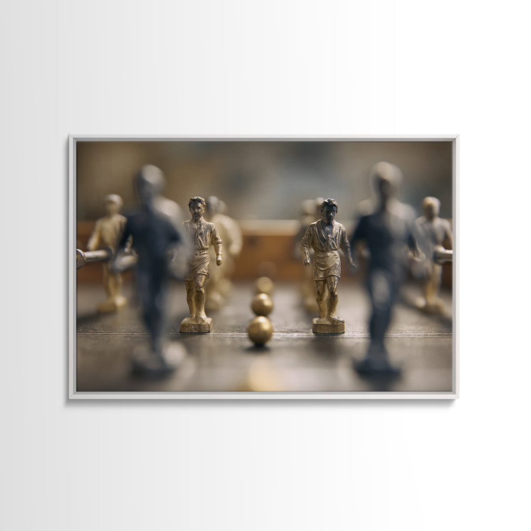 Foosball Player Figures Framed Canvas Print, Game Room Art, Original Artwork, Game Room Decor, Fine Art, Play, GRA-3x2-85