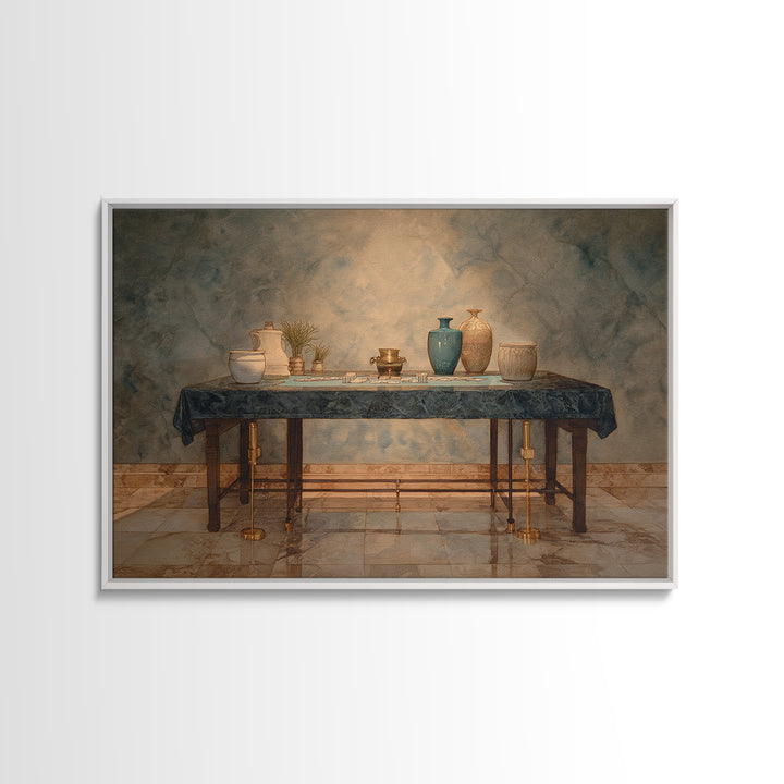 Blackjack Table Still Life Without Words Framed Canvas Print, Game Room Art, Art Print, Game Room Decor, Fine Art, Play, GRA-3x2-96