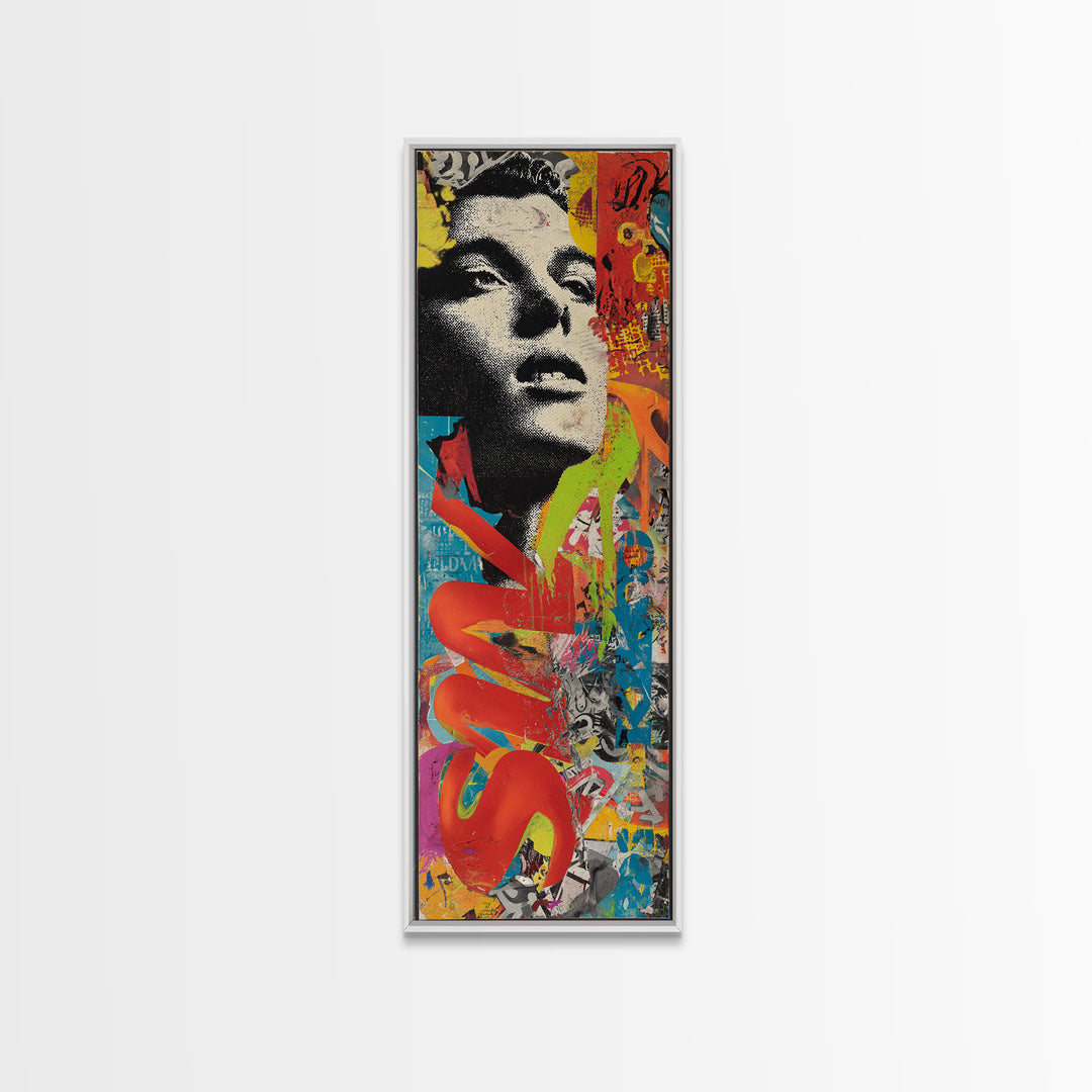 Graffiti Lettering Forms Without Readable Words Canvas Print, Graffiti Art, Luxury Decor, Living Room Decor, Fine Art, Street, GRF-1x3-21